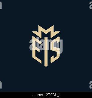 ES initial pour logo de cabinet d'avocats, logo d'avocat, inspiration de conception de logo d'avocat Illustration de Vecteur