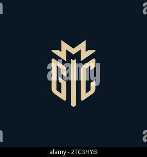 GC initial pour logo de cabinet d'avocats, logo d'avocat, inspiration de conception de logo d'avocat Illustration de Vecteur