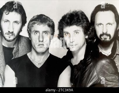 LA photo promotionnelle DE L'OMS 1988. De gauche à droite : Pete Townshend, Roger Daltrey, Kenny Jones, John Entwistle Banque D'Images