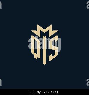 QS initial pour logo de cabinet d'avocats, logo d'avocat, inspiration de conception de logo d'avocat Illustration de Vecteur