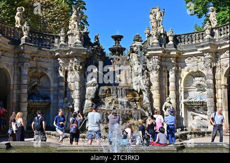 Le grand complexe de bâtiments Zwinger à Dresde en Saxe Banque D'Images