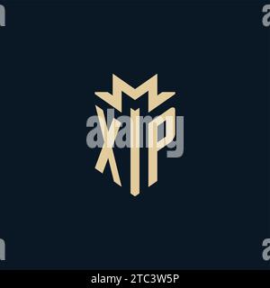 XP initial pour logo de cabinet d'avocats, logo d'avocat, inspiration de conception de logo d'avocat Illustration de Vecteur