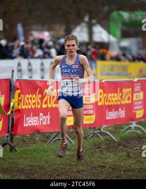 Bruxelles, Belgique. 10 décembre 2023. Megan Keith de Grande-Bretagne et ni concourant dans la course féminine U23 aux Championnats d’Europe de cross-country SPAR, Laeken Park à Bruxelles, Belgique, le 10 décembre 2023. Photo de Gary Mitchell crédit : Gary Mitchell, GMP Media/Alamy Live News Banque D'Images