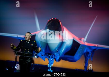 Fort Worth, États-Unis. 10 décembre 2023. Le chef de la défense belge, l'amiral Michel Hofman photographié lors d'une visite à la société Lockheed Martin aérospatiale et défense à fort Worth, dans l'État du Texas, aux États-Unis d'Amérique, le dimanche 10 décembre 2023. BELGA PHOTO JASPER JACOBS crédit : Belga News Agency/Alamy Live News Banque D'Images