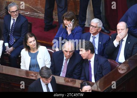 Buenos Aires, Argentine. 10 décembre 2023. Pendant la prestation de serment et l'investiture présidentielle de Javier Milei au Congrès national ( crédit : Néstor J. Beremblum/Alamy Live News Banque D'Images