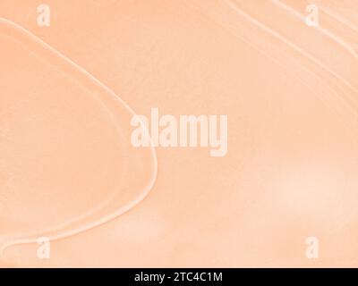 Couleur tendance de 2024 Peach Fuzz. Texture naturelle de la glace. Fond naturel abstrait tonique en couleur de l'année 2024. Mise au point sélective, flou. Espace pour le texte. Banque D'Images