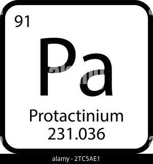 Protactinium icône vektor illustration design Illustration de Vecteur