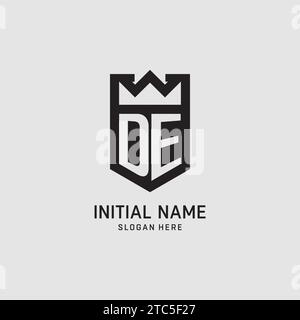Forme initiale DE bouclier de logo, graphique vectoriel de conception de logo eSport créatif Illustration de Vecteur