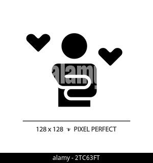 Icône d'auto-entretien de style glyphe simple 2D Perfect pixel Illustration de Vecteur