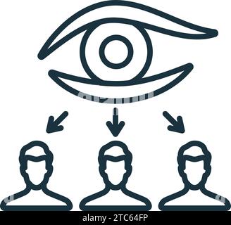 Icône supervision. Panneau simple monochrome issu de la collection Operation Management. Icône de supervision pour le logo, les modèles, la conception Web et les infographies. Illustration de Vecteur