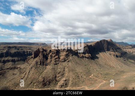 Vue depuis le Mirador de la Degollada, Gran Canaria Banque D'Images