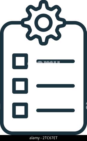 Icône exigences. Panneau simple monochrome issu de la collection Operation Management. Icône des exigences pour le logo, les modèles, la conception Web et les infographies. Illustration de Vecteur