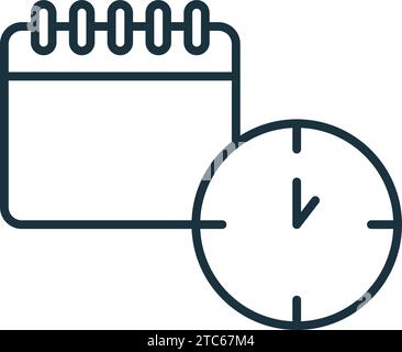 Icône de planification. Panneau simple monochrome issu de la collection Operation Management. Icône de planification pour le logo, les modèles, la conception Web et les infographies. Illustration de Vecteur
