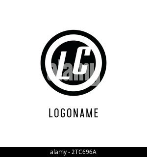 Ligne circulaire concentrique initiale du logo LC, graphique vectoriel de style logo monogramme propre et simple Illustration de Vecteur