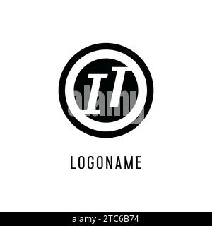 Ligne circulaire concentrique de logo initial, graphique vectoriel de style logo monogramme propre et simple Illustration de Vecteur