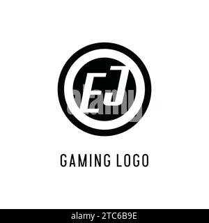 Ligne circulaire concentrique initiale du logo EJ, graphique vectoriel de style logo monogramme propre et simple Illustration de Vecteur