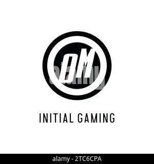 Ligne circulaire concentrique initiale du logo OM, graphique vectoriel de style logo monogramme propre et simple Illustration de Vecteur