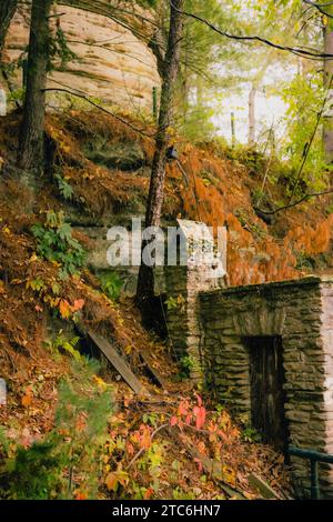 Sensations d'automne lors d'une randonnée à travers Wisconsin Dells Banque D'Images