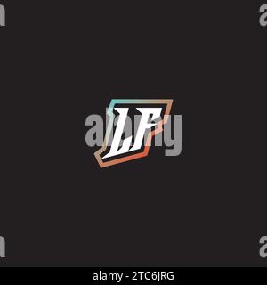 Combinaison de lettres LF logo cool esport initial et idées de gradation de couleur cool Illustration de Vecteur