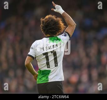 09 décembre 2023 - Crystal Palace v Liverpool - Premier League - Selhurst Park. Mo Salah de Liverpool lors du match de Premier League à Selhurst Park. Photo : Mark pain / Alamy Live News Banque D'Images