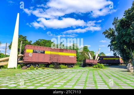 Monument au déraillement du train blindé, Santa Clara, Cuba Banque D'Images