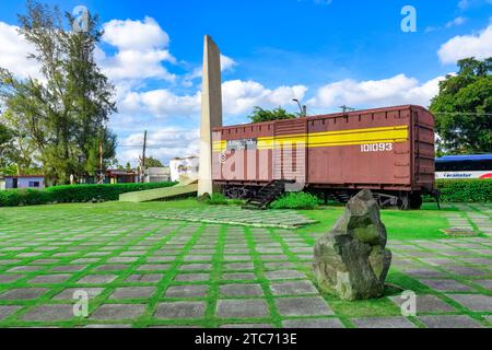 Monument au déraillement du train blindé, Santa Clara, Cuba Banque D'Images