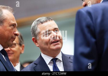 Bruxelles, Belgique. 07 décembre 2023. © Nicolas Landemard/le Pictorium/MAXPPP - Bruxelles 07/12/2023 les ministères de Finances Européens se réunifient ce jour dans le cadre de l'Eurogroupe. Crédit : MAXPPP/Alamy Live News Banque D'Images