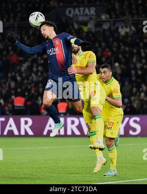 Paris, France. 10 décembre 2023. © Julien Mattia/le Pictorium/MAXPPP - Paris 10/12/2023 Marquinhos lors du match de Ligue 1 UberEats, entre le PSG et le FC Nantes au Parc des Princes, le 09 décembre 2023. Crédit : MAXPPP/Alamy Live News Banque D'Images