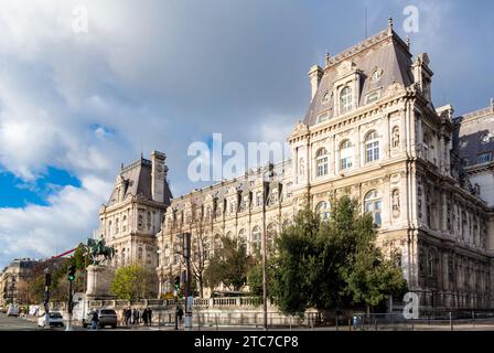 Paris, France, Hôtel de ville dans le 4e arrondissement de Paris, éditorial seulement. Banque D'Images