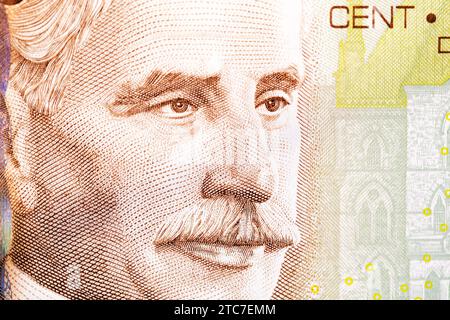 Robert Borden un portrait en gros plan de l'argent canadien - Dollar Banque D'Images