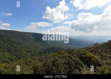 Bangkok. 11 décembre 2023. Cette photo prise le 11 décembre 2023 montre une vue du parc national de Khao Yai, en Thaïlande. La Journée internationale annuelle de la montagne est célébrée le 11 décembre. Crédit : Rachen Sageamsak/Xinhua/Alamy Live News Banque D'Images