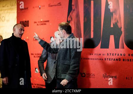 ROME, ITALIE - DÉCEMBRE 11 : Gianmarco Franchini, Pierfrancesco Favino, Adriano Giannini, réalisateur Stefano Sollima, Toni Servillo, Valerio Mastandrea Banque D'Images