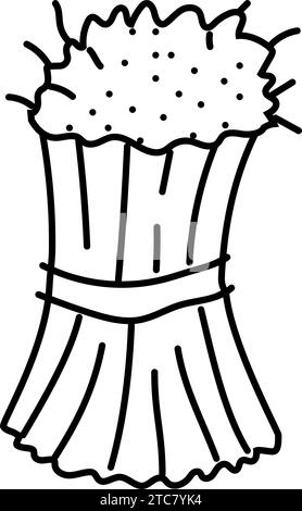 illustration vectorielle de l'icône représentant de grandes épis de feuilles de blé Illustration de Vecteur