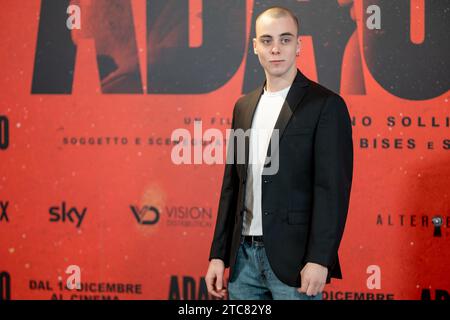 Rome, Italie. 11 décembre 2023. Gianmarco Franchini est présent au photocall du film ''Adagio'' à Rome, Italie, le 11 décembre 2023. (Photo de Luca Carlino/NurPhoto)0 crédit : NurPhoto SRL/Alamy Live News Banque D'Images