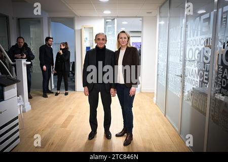 Paris, France. 11 décembre 2023. Le président de la reconquête Eric Zemmour et Marion Marechal-le Pen à leur nouveau siège social dans le 8e arrondissement de Paris, France, le 11 décembre 2023. Photo Tomas StevensABACAPRESS.COM crédit : Abaca Press/Alamy Live News Banque D'Images