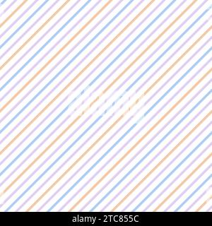 Motif de fines rayures diagonales. Fond sans couture de lilas, orange et bleu Illustration de Vecteur