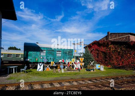 Le musée du chemin de fer saxon est un musée des véhicules ferroviaires historiques à Chemnitz Banque D'Images