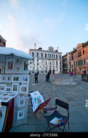 Venise Italie pittoresque inhabituelle vue des plus touristique dans le monde peut encore trouver un endroit secret caché Banque D'Images