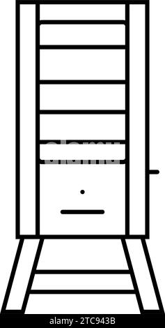 illustration vectorielle de l'icône représentant une ligne de bacon fumeur Illustration de Vecteur