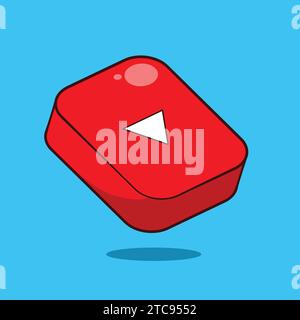 Google Youtube social Media App icônes du site Web Vector Website Cube icône Illustration de Vecteur