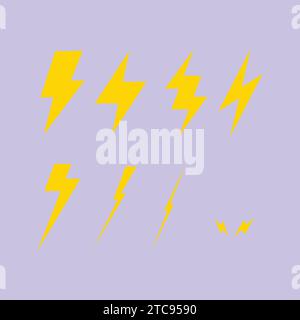 Lightning Thunderbolt Illustration Vector icône Electric Spark Vector Illustration de Vecteur