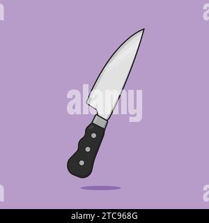 Sharp Knife Vector Illustration icône cuisine alimentaire Illustration de Vecteur