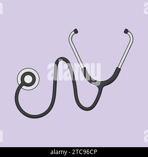 Stéthoscope médical Illustration Vector Icon Stéthoscope icône Illustration de Vecteur