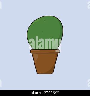 Fresh Fun Cactus Vector Illustration icône Home Decoration Desk Cactus Plant Illustration de Vecteur