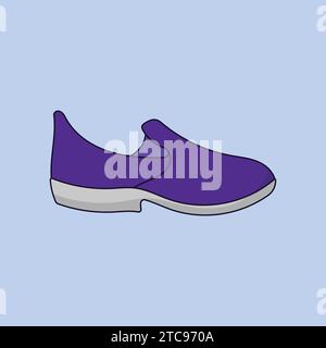 Chaussures plates Vector Illustration icône Fashion Wear Chaussures Illustration de Vecteur