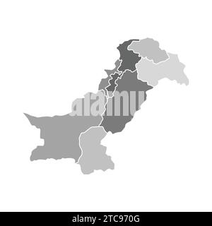 Carte à plat de Pakistan Vector Icon Illustration Pakistan Map Illustration de Vecteur