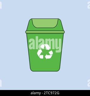 Dustbin Vector Illustration Icon Corbeille Icon Vector Illustration de Vecteur