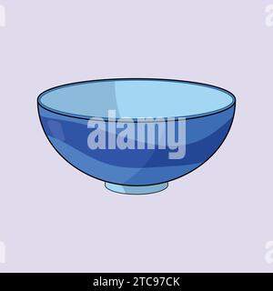 Bol à soupe de repas Illustration vecteur icône de Kitchen Bowl Pot Vector Illustration de Vecteur