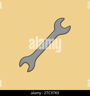 Icône de clé en métal Illustration Vector outil clé Illustration de Vecteur