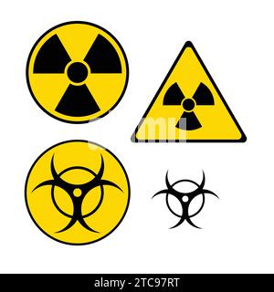 Symbole d'avertissement relatif aux radiations Illustration vectorielle symbole de danger de radiation Illustration de Vecteur